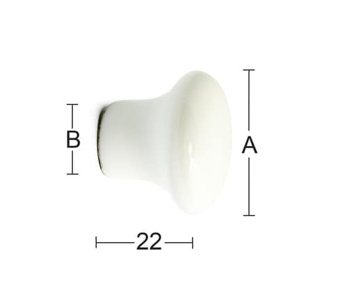 1649308 HABO MØBELKNOP 32MM PORCELÆN 1