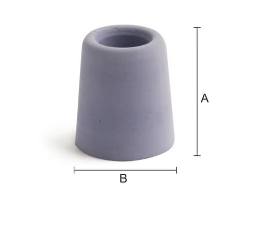 1671332 HABO DØRSTOPPER 50MM GUMMI GRÅ 1