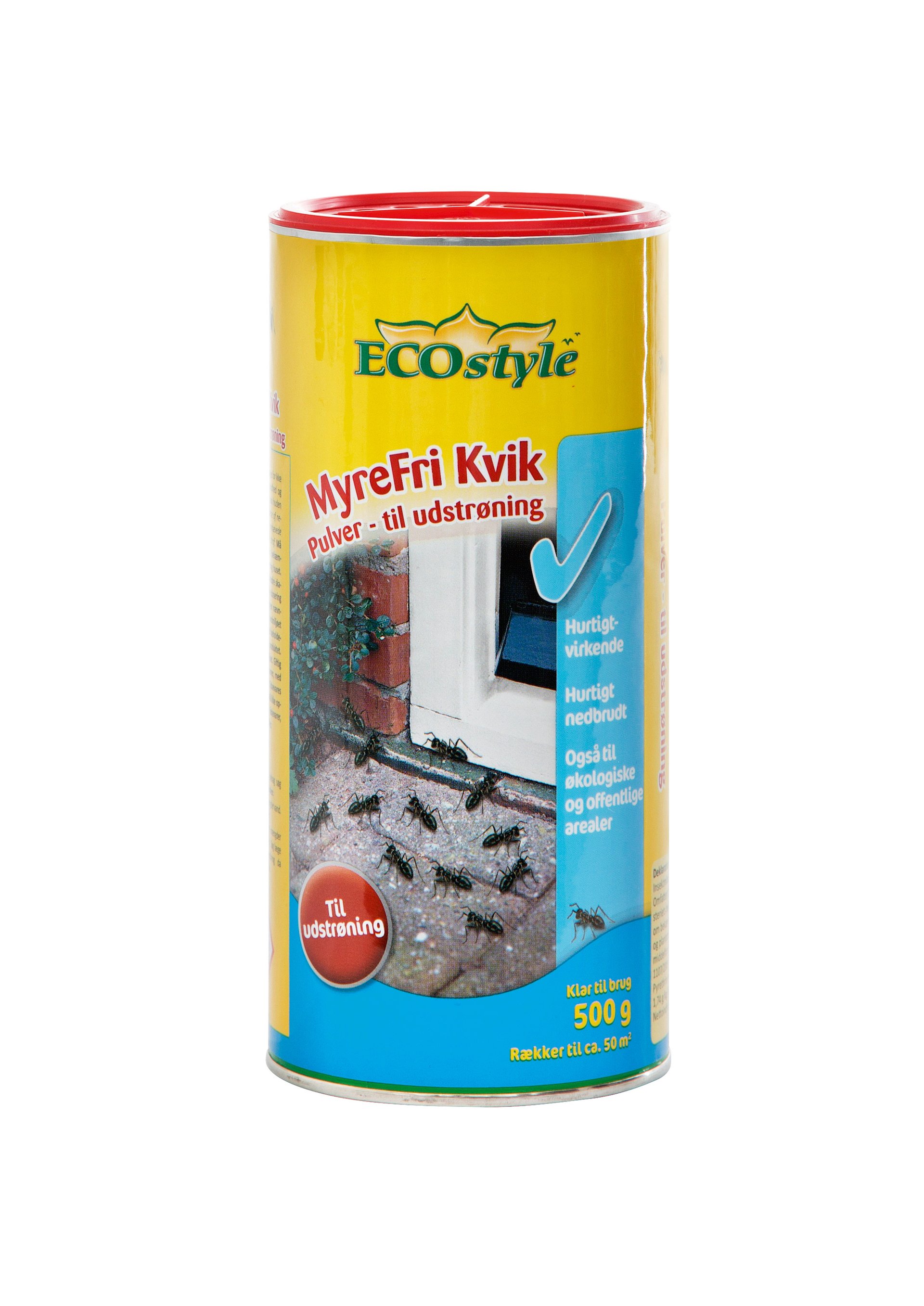 1836620 ECOSTYLE MYREFRI STRØDÅSE 500G KLAR TIL BRUG