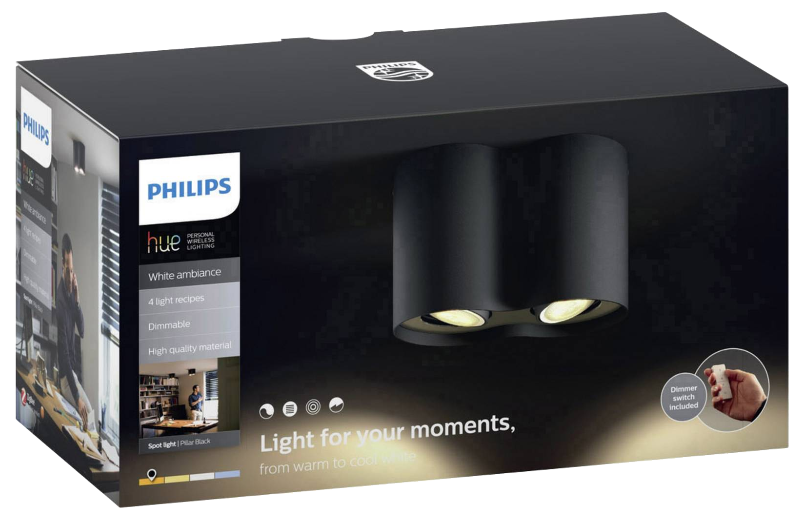 1876722 PHILIPS HUE DOBBELT SPOT SORT3