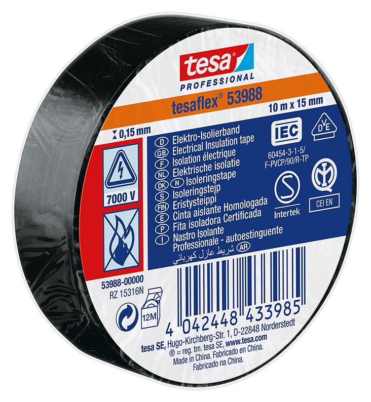 2006624 TESA ISOLERINGSTAPE 15MM SORT