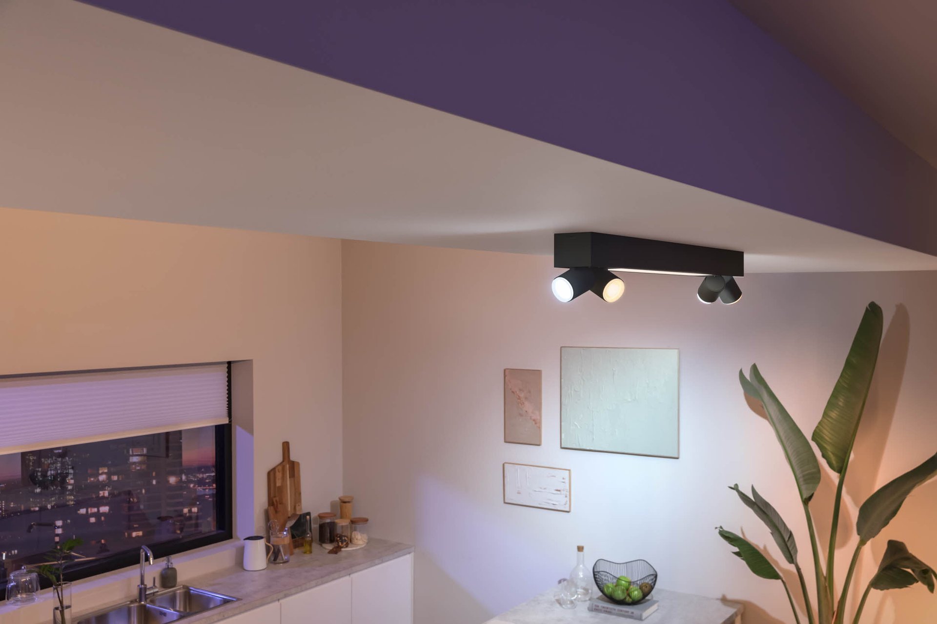 2098964 PHILIPS HUE CENTRIS SPOTLAMPE SORT 4 SPOT 2