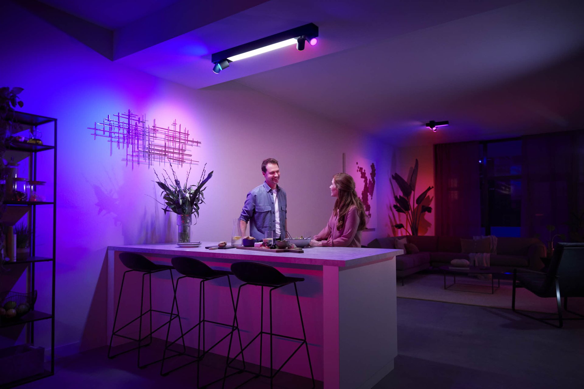2098964 PHILIPS HUE CENTRIS SPOTLAMPE SORT 4 SPOT 3