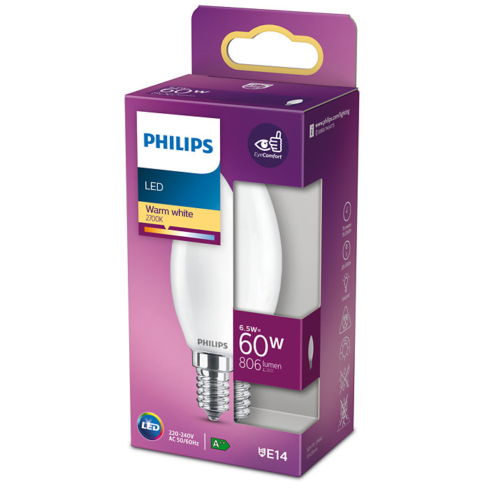 2121883 PHILIPS LED KERTEPÆRE 60W E141