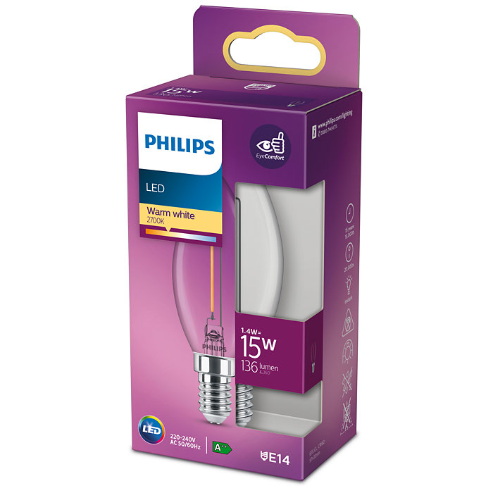 2121911 PHILIPS LED KERTEPÆRE 15W E141