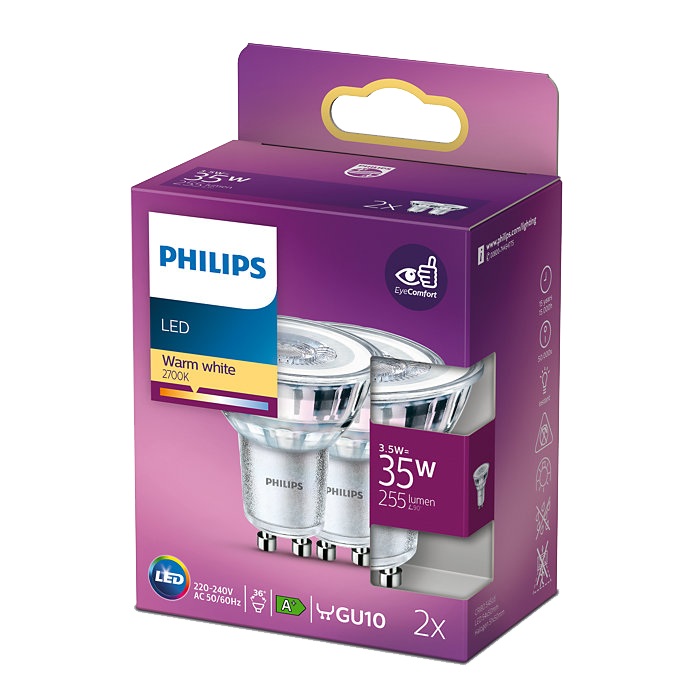 2121998 PHILIPS LED SPOTPÆRE 35W 2 PAK1