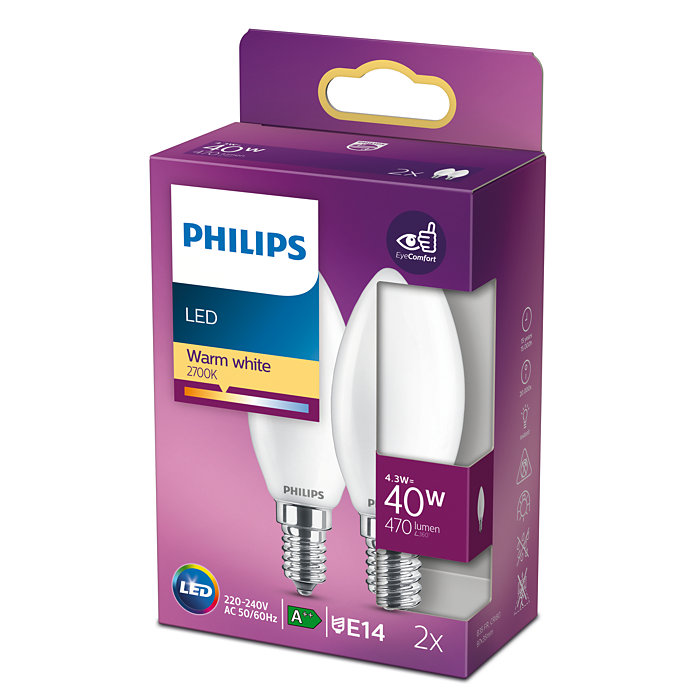 2122033 PHILIPS LED KERTEPÆRE 2 PAK1