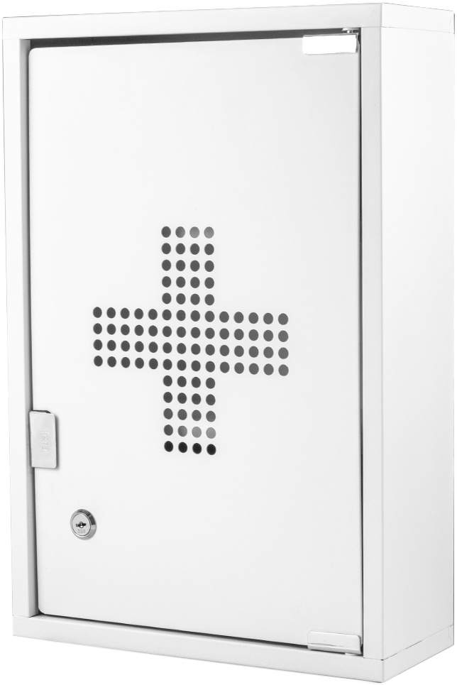 2122384 MEDICINSKAB LÅSBAR HVID