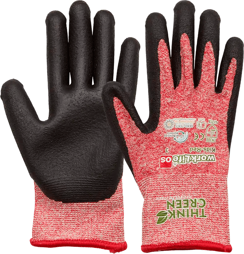 2132482 BØRNEHANDSKER STR 3 KIDS RED