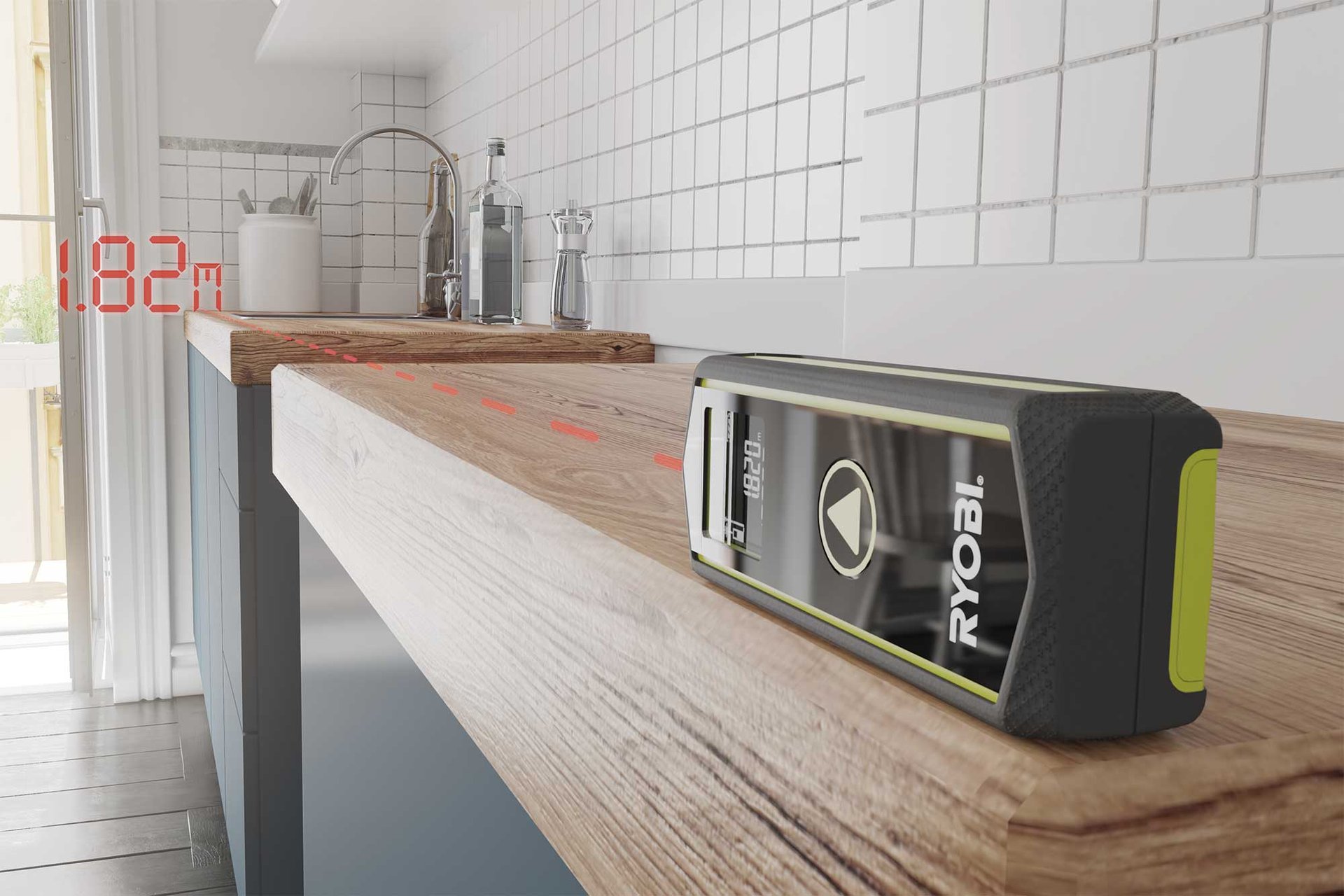2132876 RYOBI LASERAFSTANDSMÅLER 20M 3