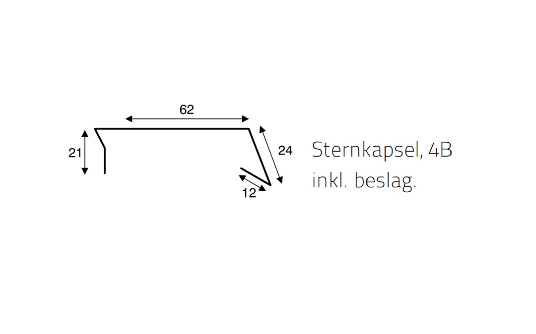 2156990 STERNKAPSEL 4B 62 21MM 1M