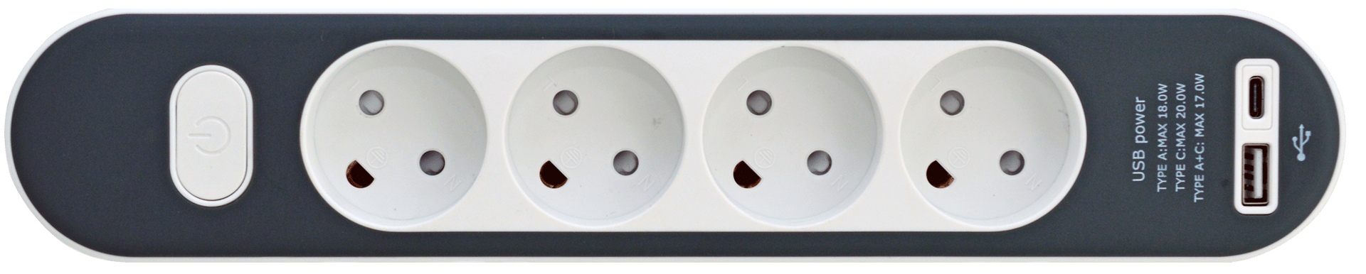 2213867 #4 STIKDÅSE MED USB A+C