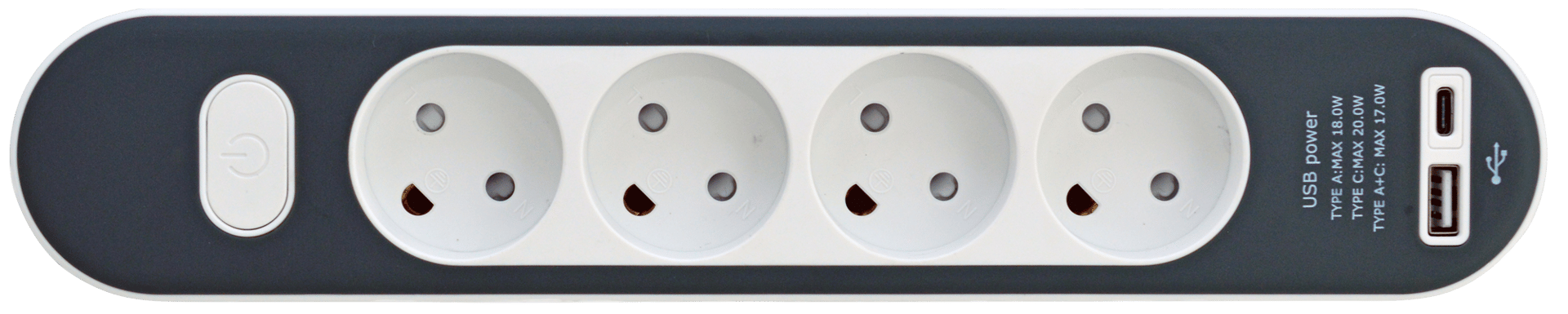 2213870 #4 STIKDÅSE MED USB A+C