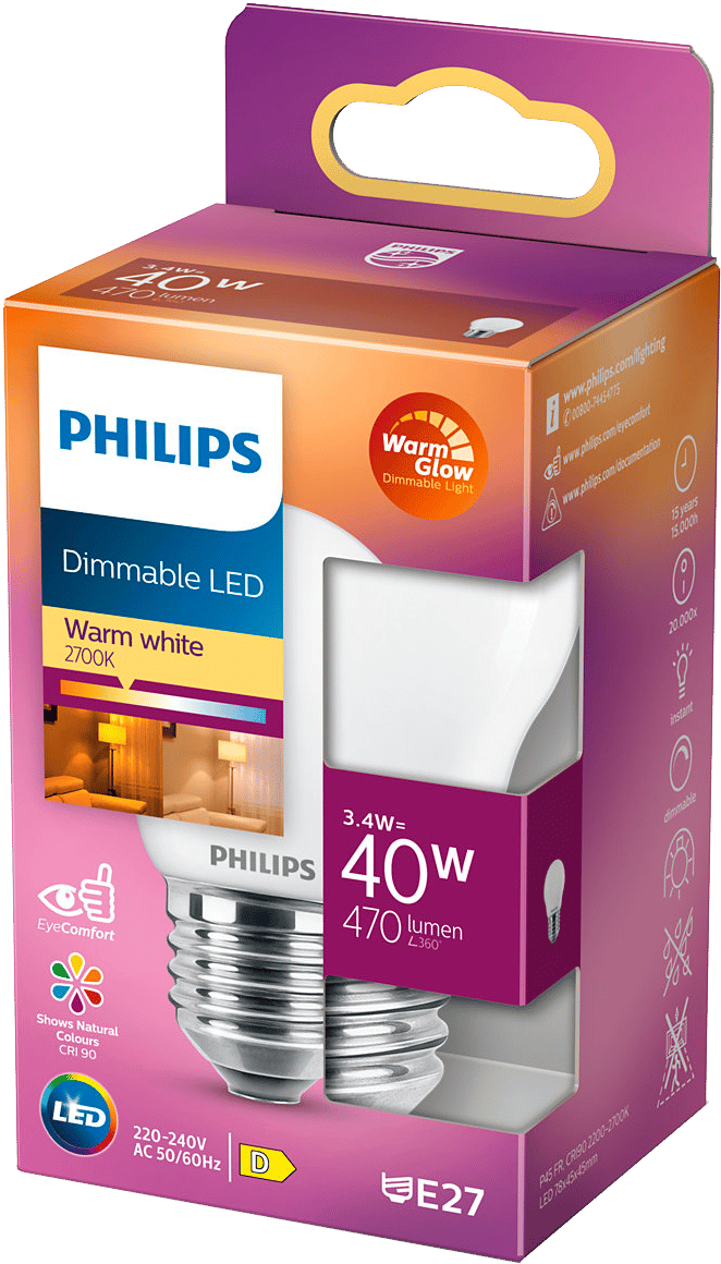 2214354 PHILIPS LED KRONEPÆRE 40W 2