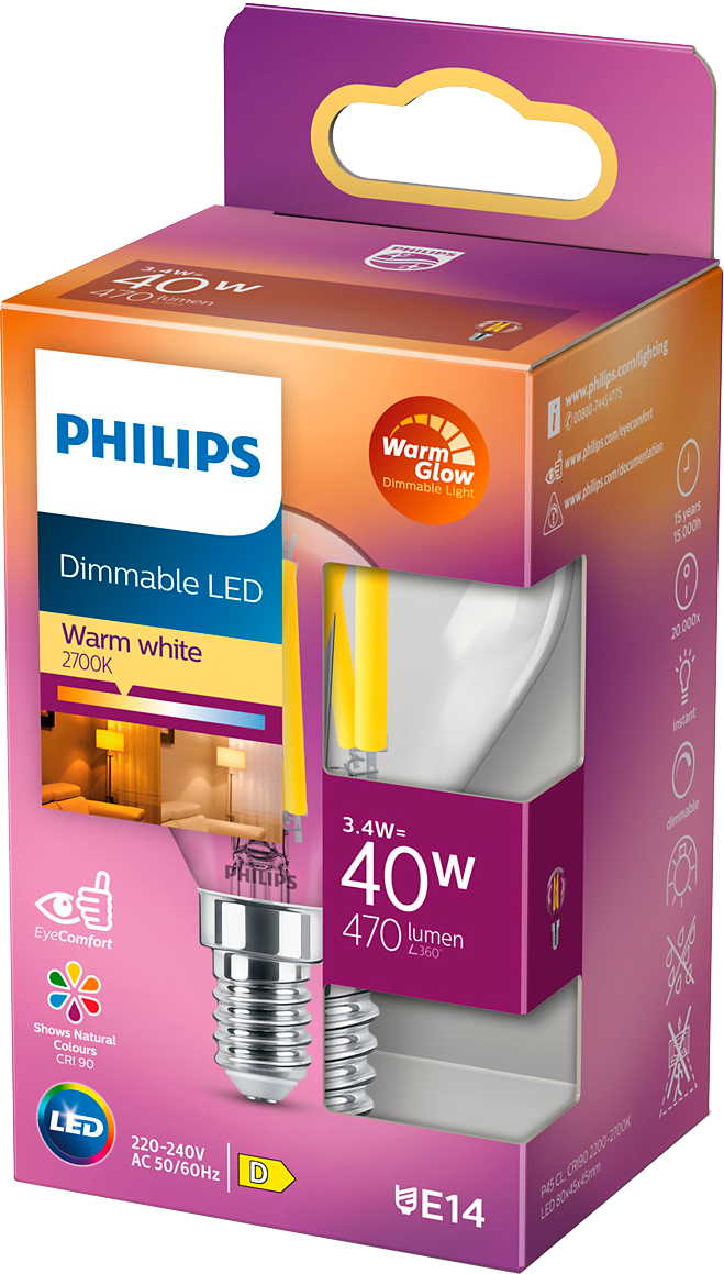 2214360 PHILIPS LED KRONEPÆRE 40W 2