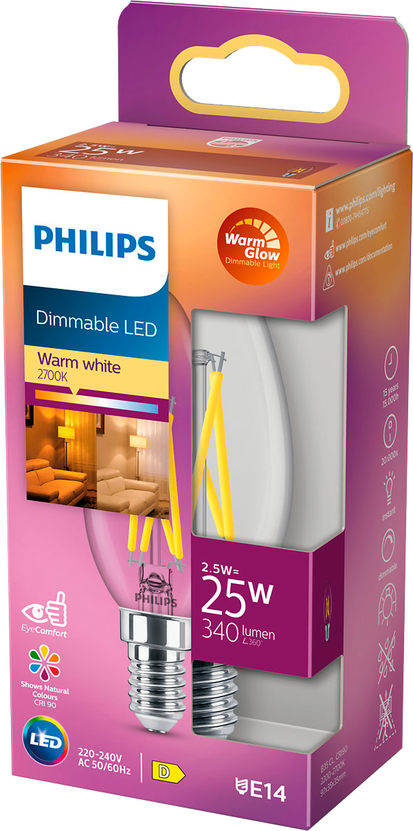 2214363 PHILIPS LED KERTEPÆRE 25W 2