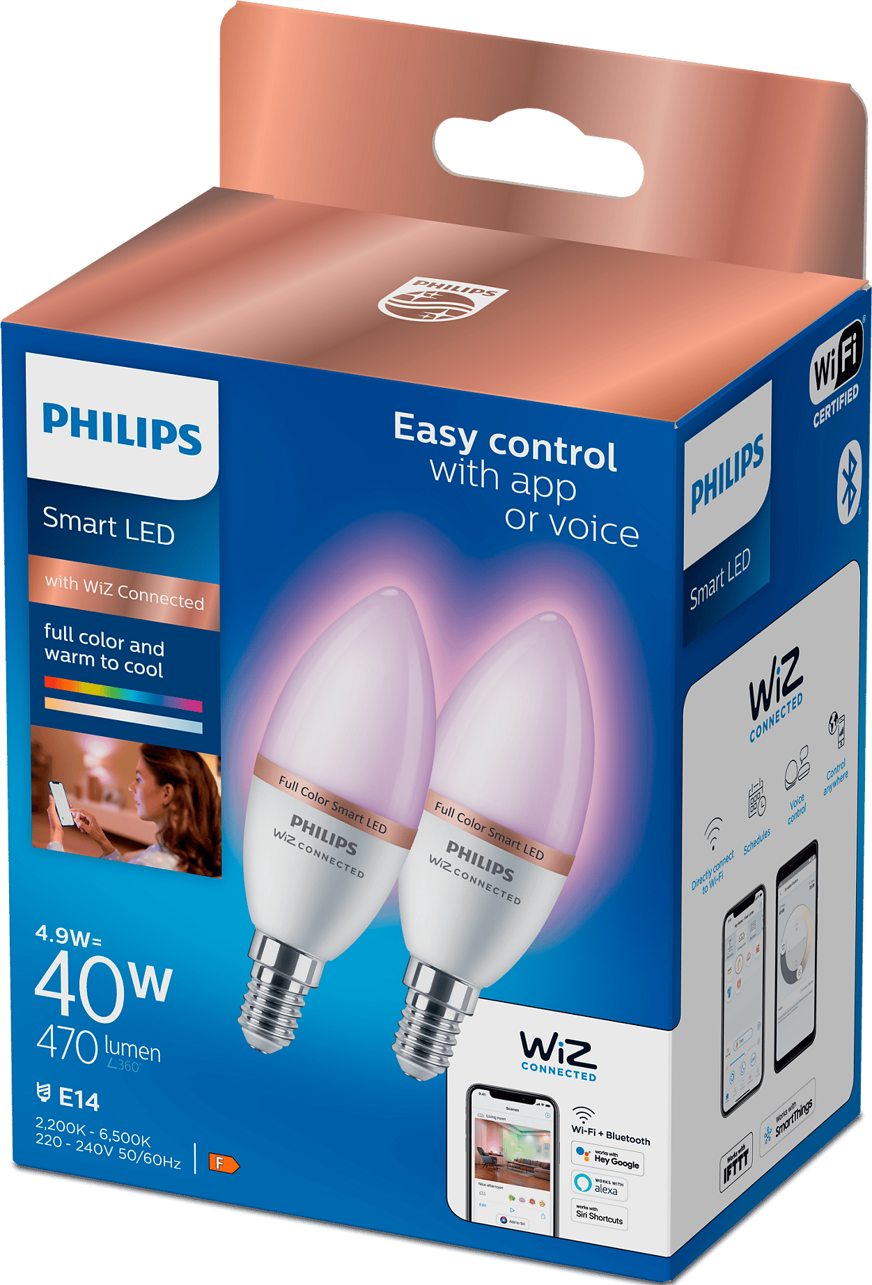 2214414 PHILIPS SMART LED KERTEPÆRE 2