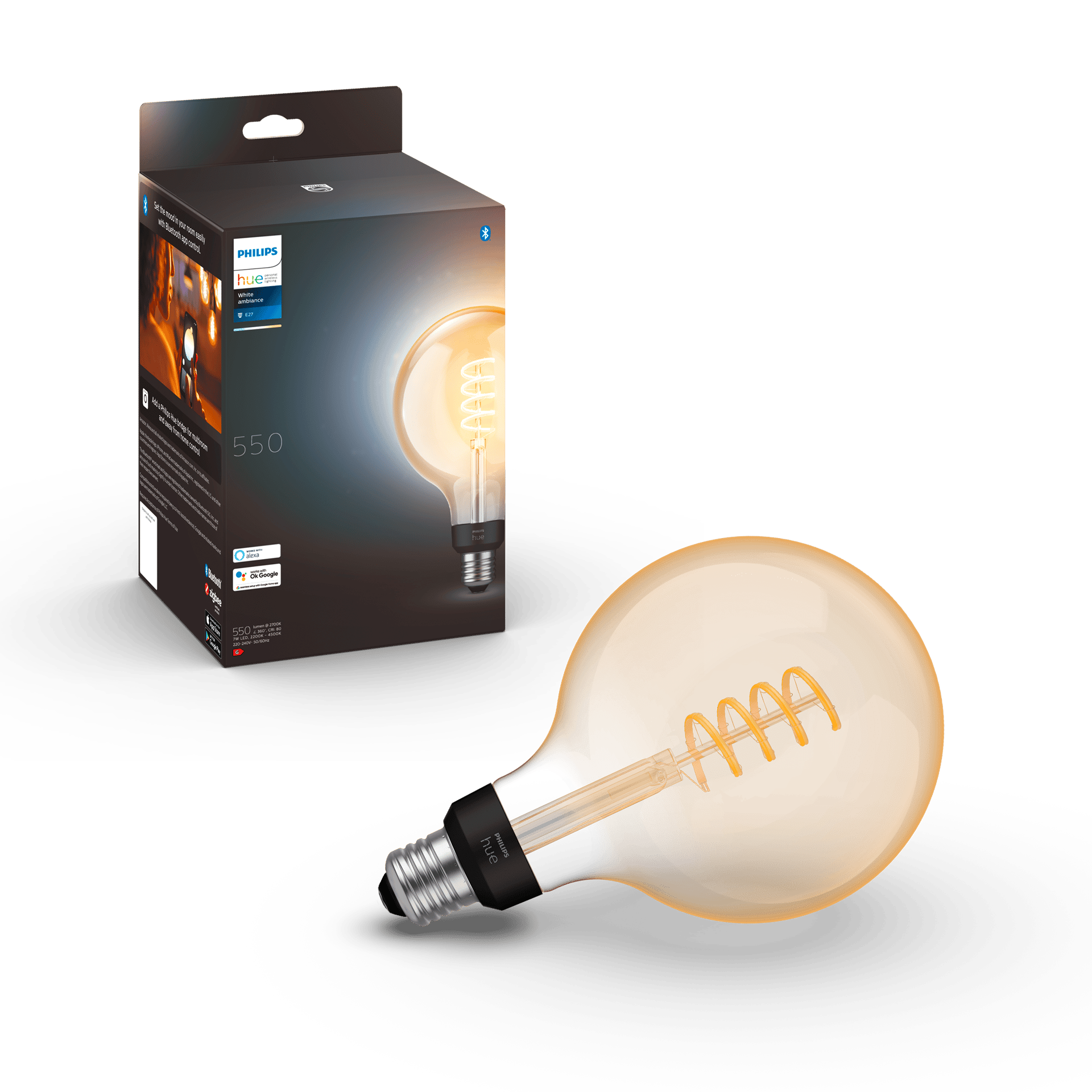 2214450 PHILIPS HUE LED GLOBEPÆRE 2