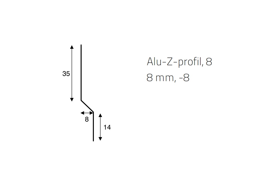 2233492 ICOPAL ALU Z PROFIL 8MMX1M