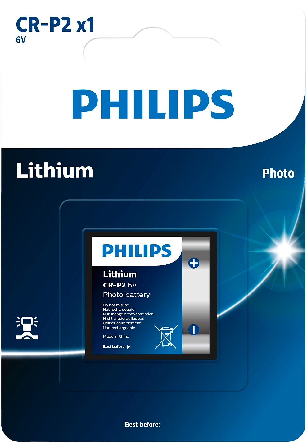 2272849 PHILIPS FOTOBATTERI CR P2
