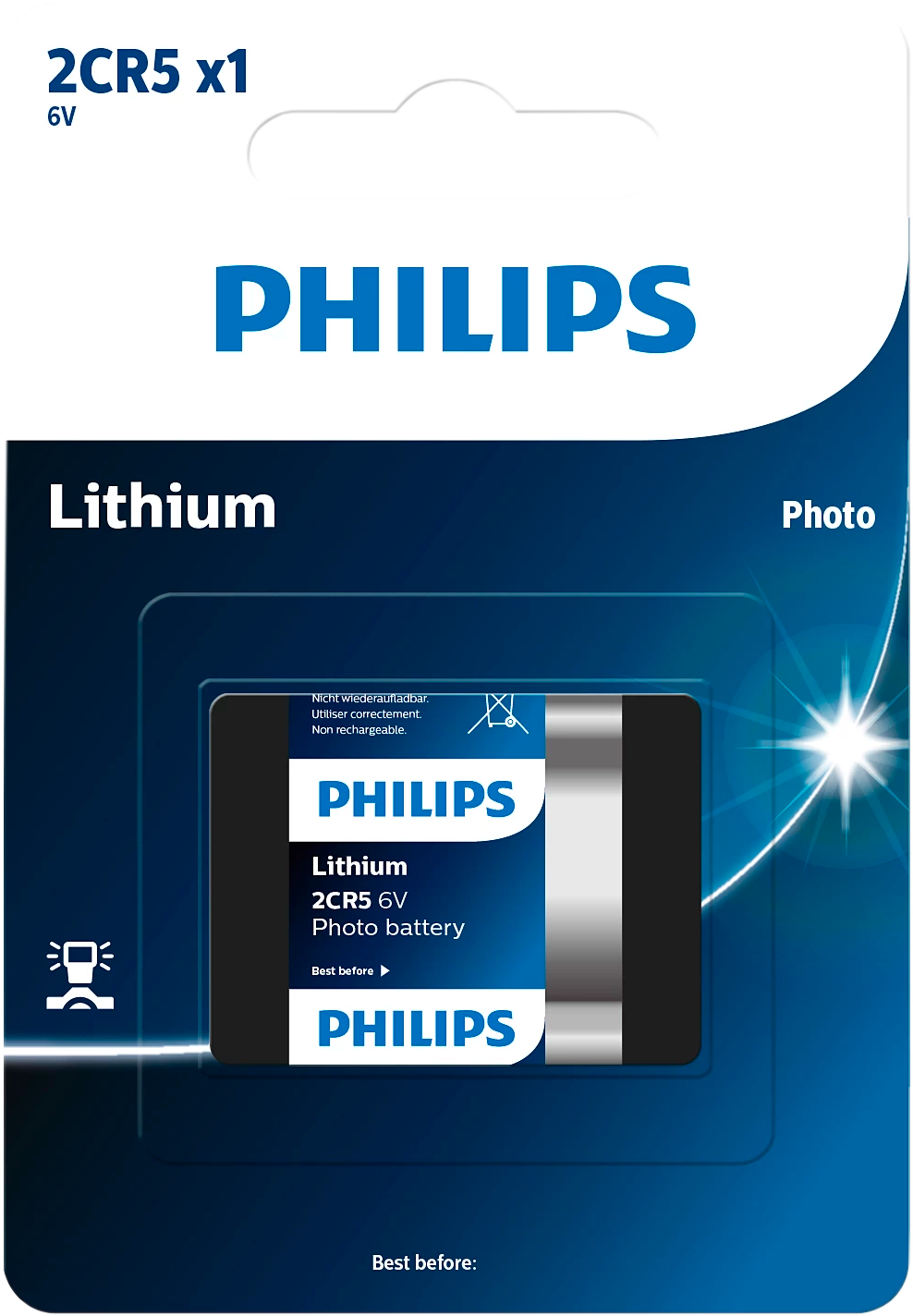 2272854 PHILIPS FOTOBATTERI 2CR5
