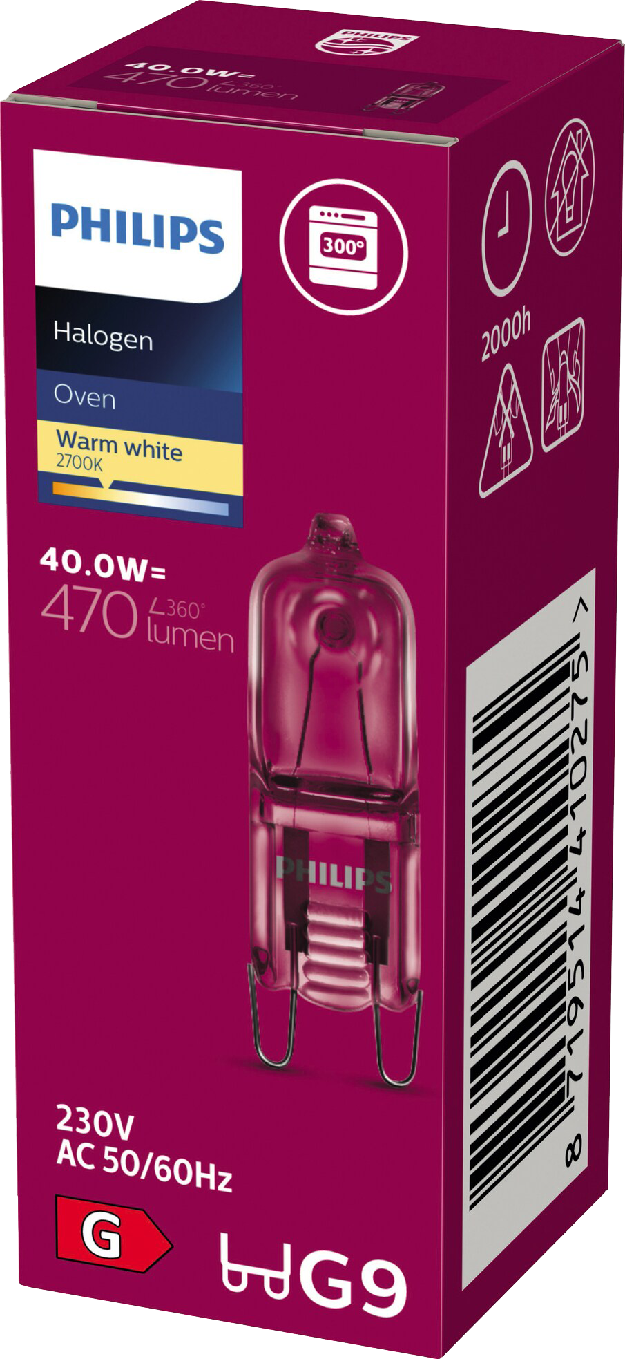 2314533 PHILIPS OVNPAERE G9 40W 2