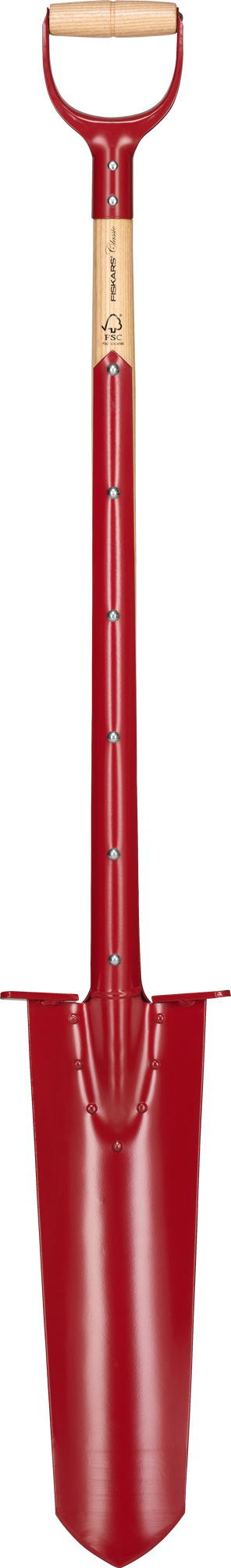 2387498 Fiskars Classic Pro Drainage Spade Long Blade 1