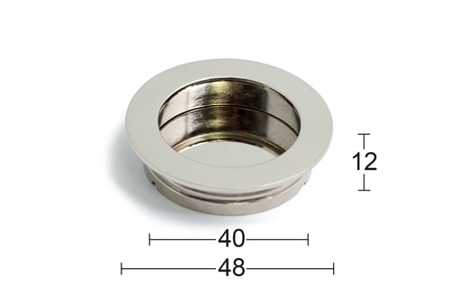 5717087 SKYDEDØRSSKÅL Ø50X42MM KROM 1