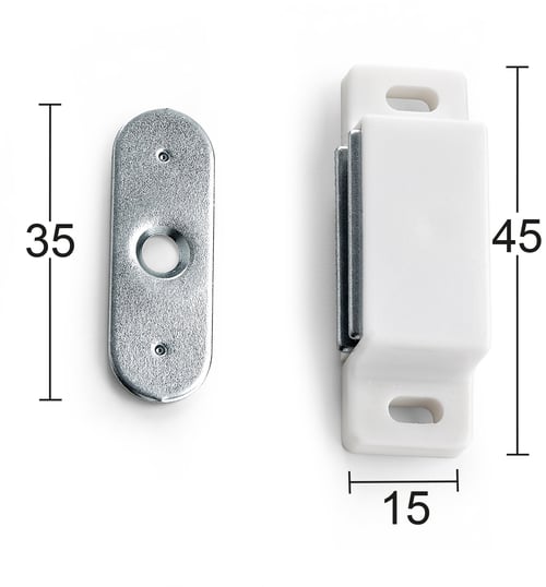 5719257 HABO MAGNETLÅS 2KG HVID 1