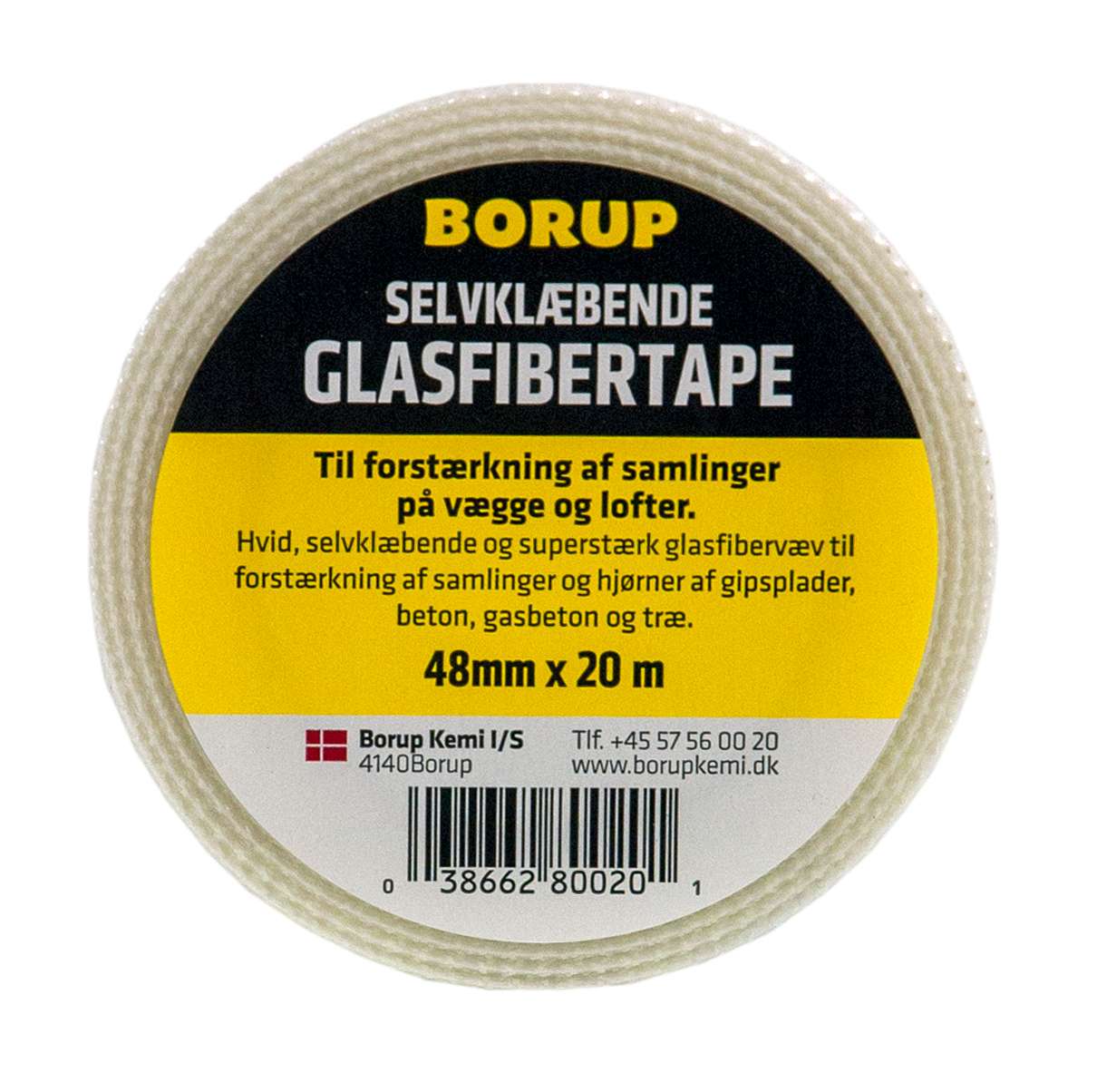 5813624 BORUP GLASFIBERTAPE 20MX48MM