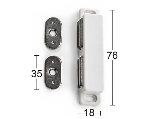 5850950 HABO MAGNETLÅS 8KG HVID 1