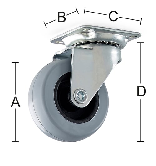 5851123 HABO MØBELHJUL DREJELIG Ø100MM 1