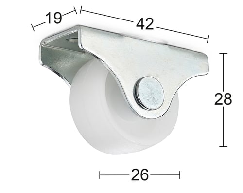 5851130 HABO MØBELHJUL STÅL 1
