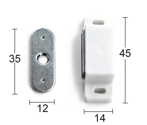 5851133 HABO MAGNETLÅS 4KG HVID 1