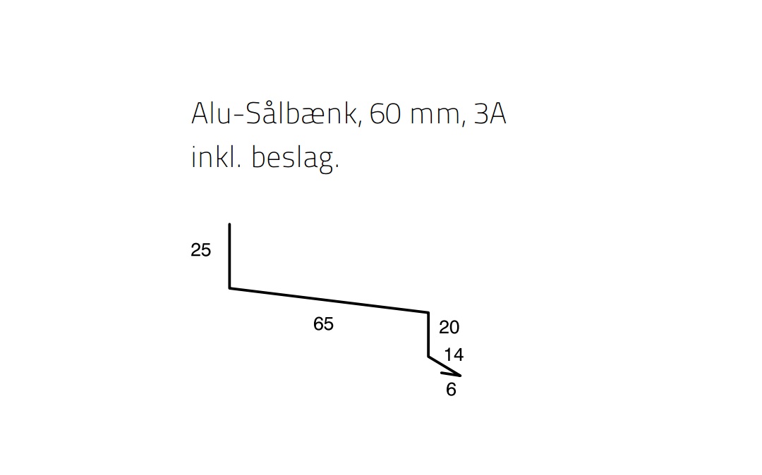 5909510 ICOPAL ALU SÅLBÆNK 60MM