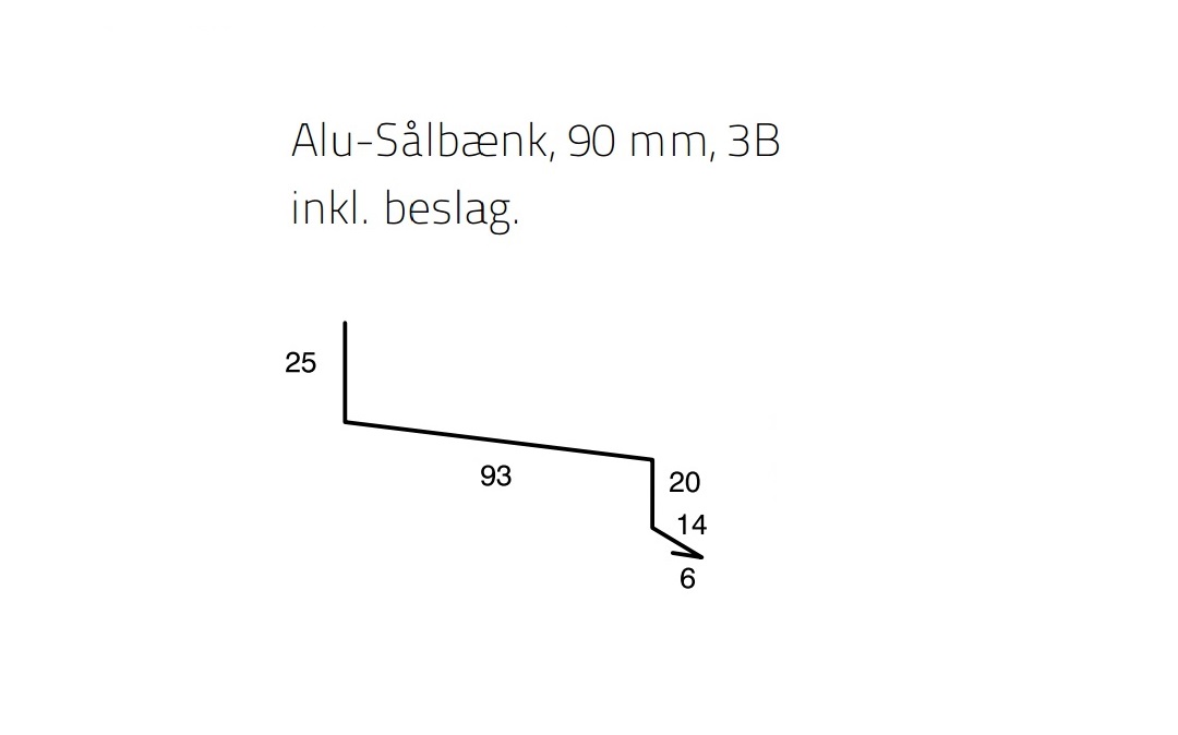 5909511 ICOPAL ALU SÅLBÆNK 90MM