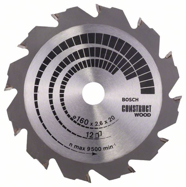 7371298 BOSCH RUNDSAVKLINGE CONSTRUCT 160X2 6X20 16MM 12T