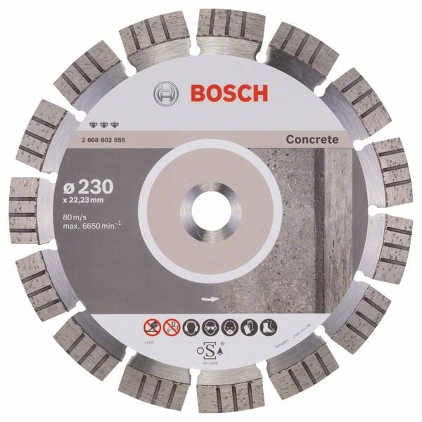 7432458 BOSCH DIAMANTSKIVE BEST BETON 230MM