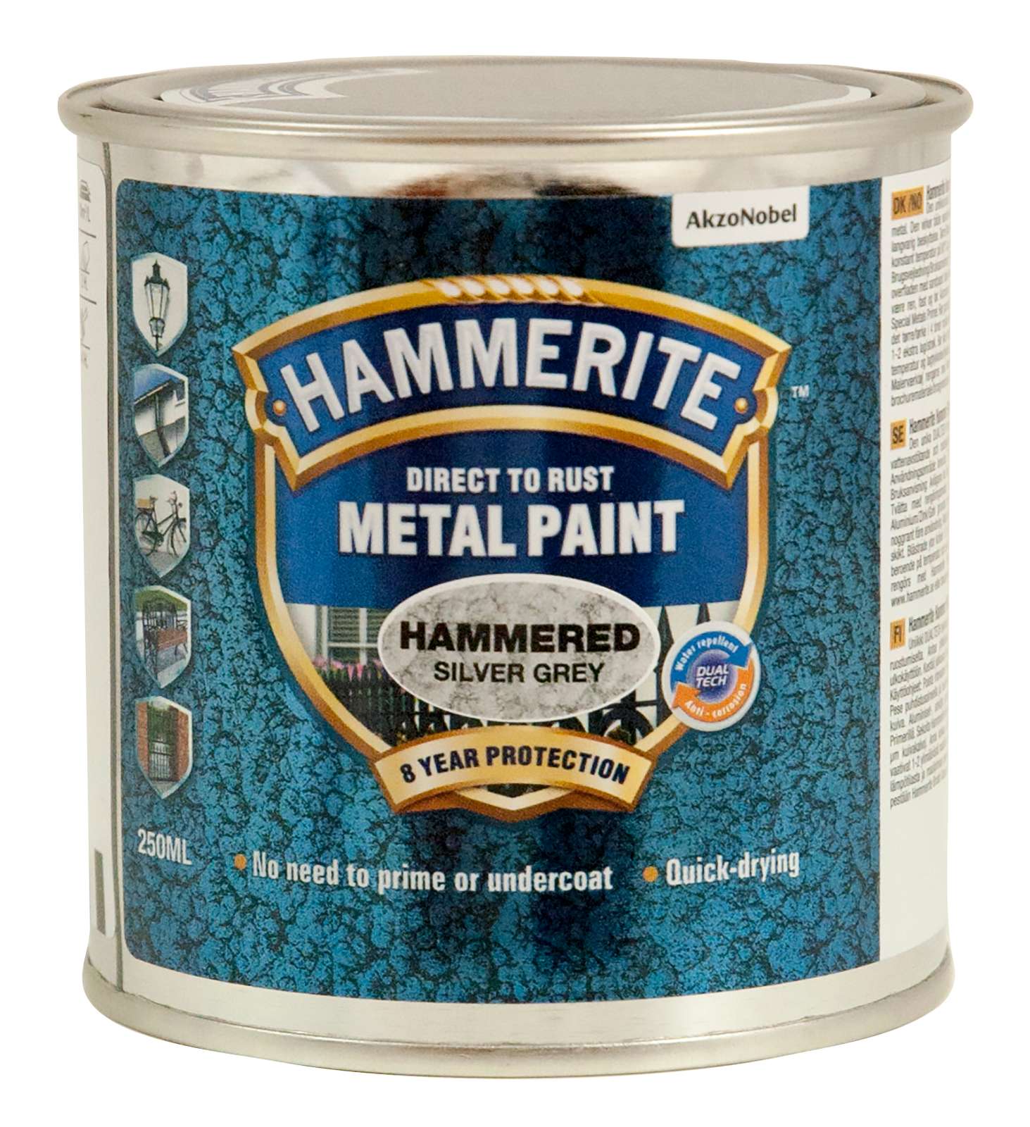 8016008 HAMMERITE HAMMER SØLVGRÅ 250ML