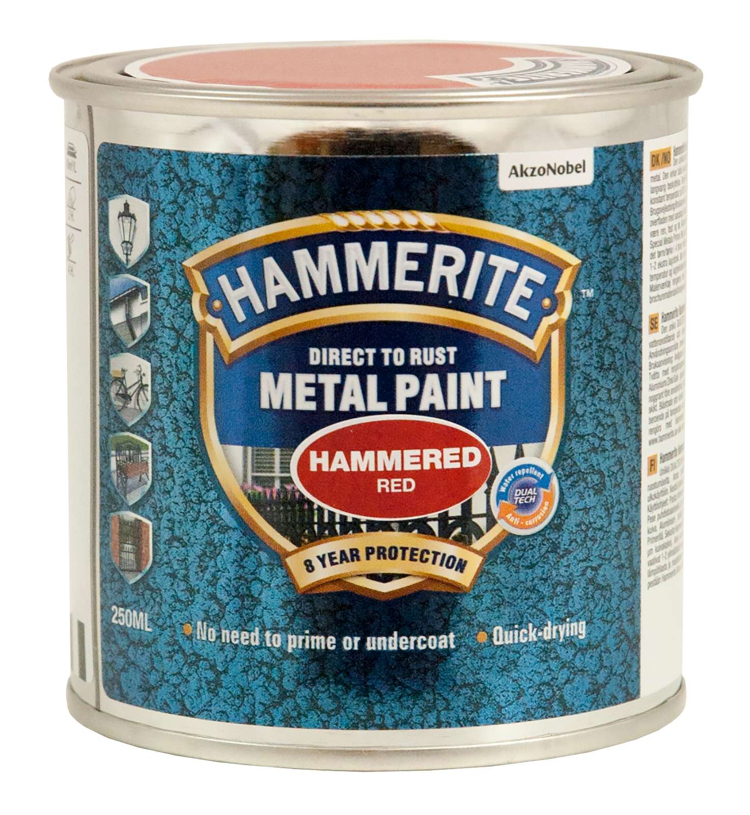 8016099 HAMMERITE HAMMER RØD 250 ML.