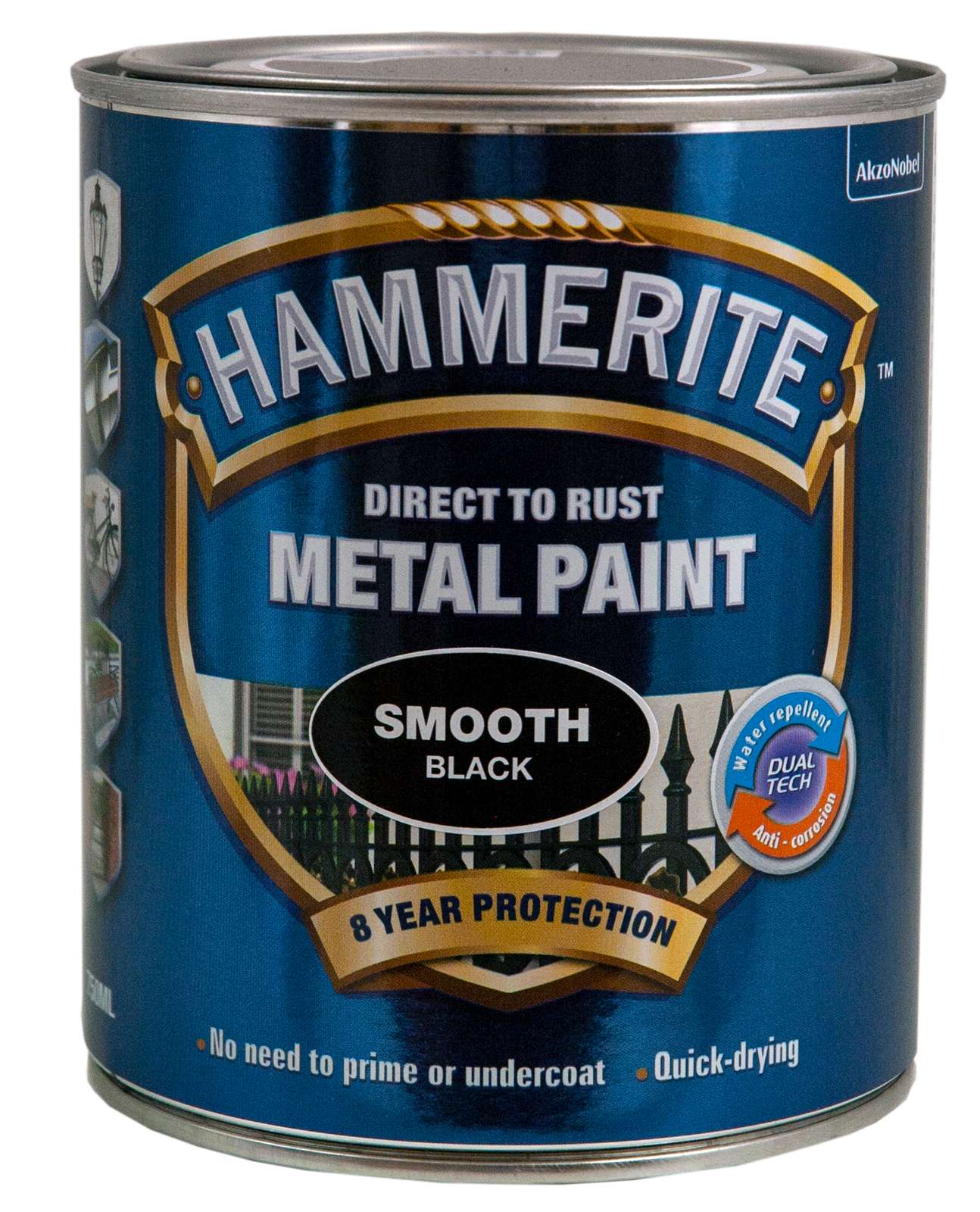 8016305 HAMMERITE GLAT SORT 750 ML