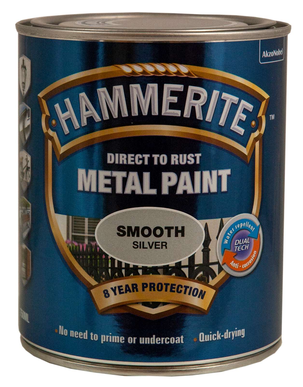 8016362 HAMMERITE GLAT SØLV 750 ML