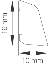 8727695 PRIMO SANDLISTE LYSGRÅ 10X16MM