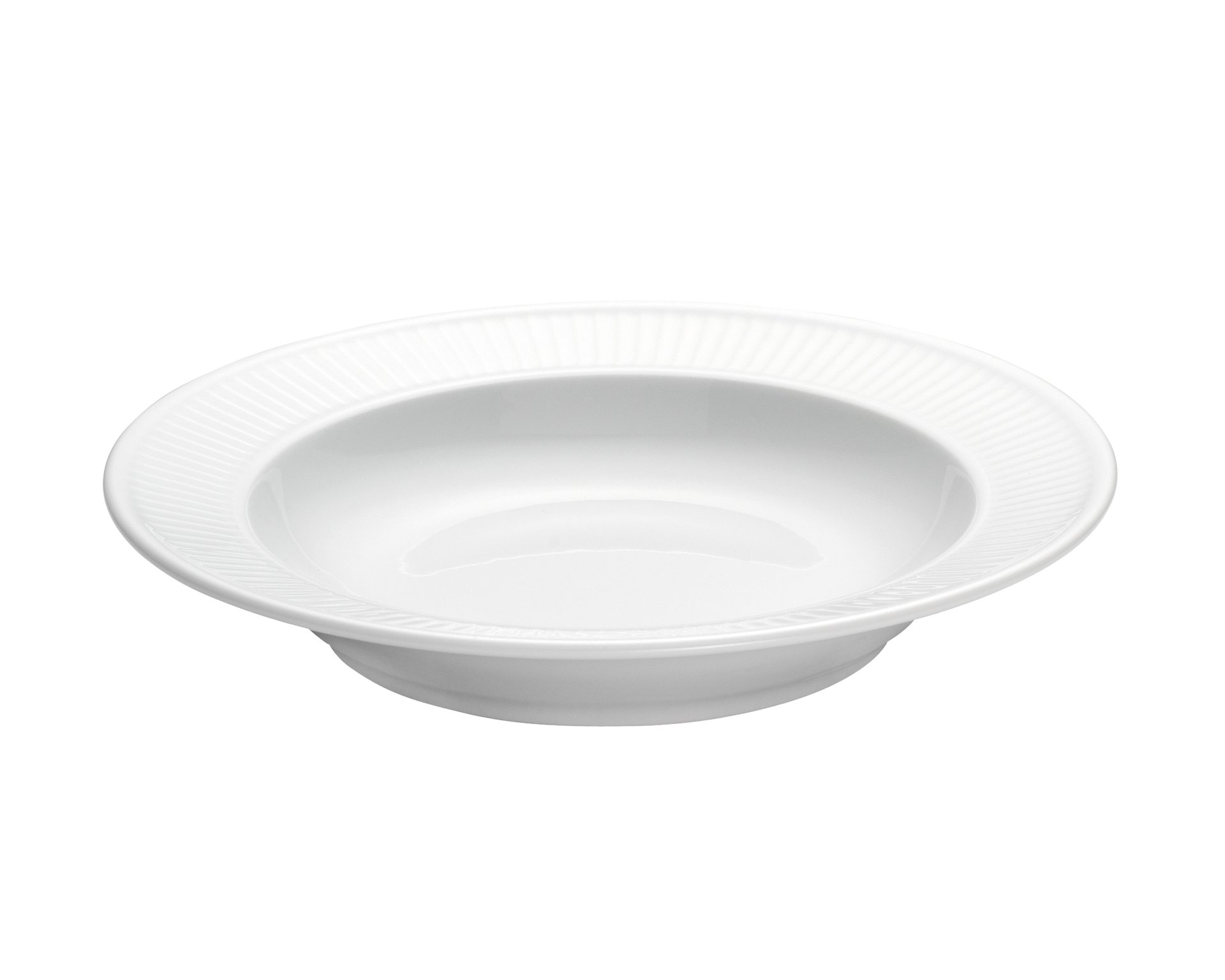9038319 PLISSE DYB TALLERKEN 22CM HVID