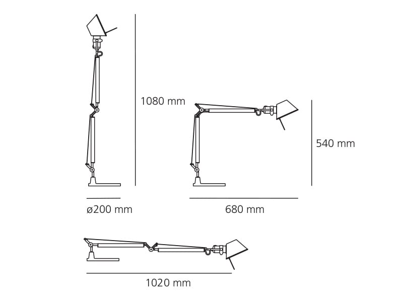 9051515 ARTEMIDE TOLOMEO MINI BODY ALU S