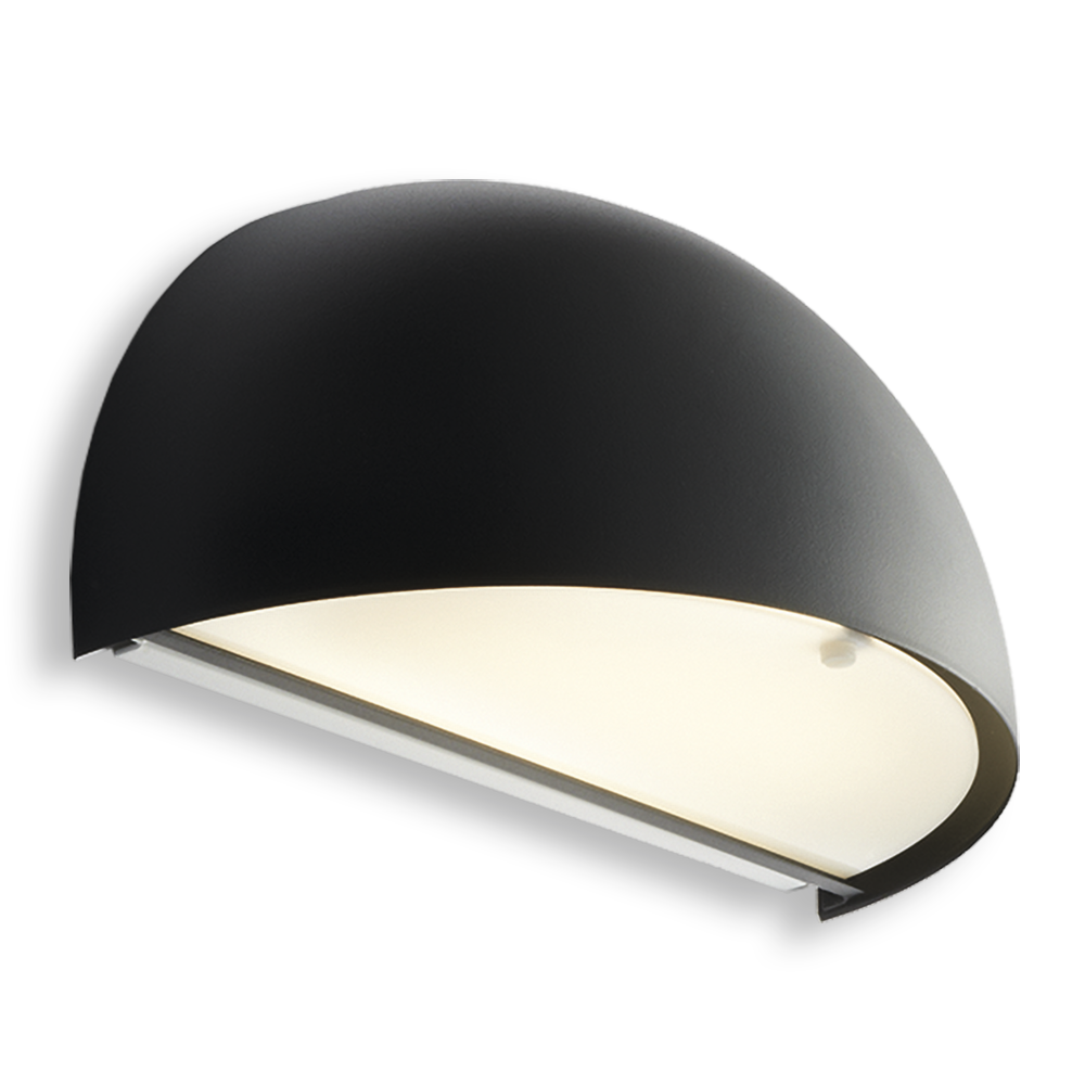 9103788 RØRHAT LED VÆGLAMPE SORT 2