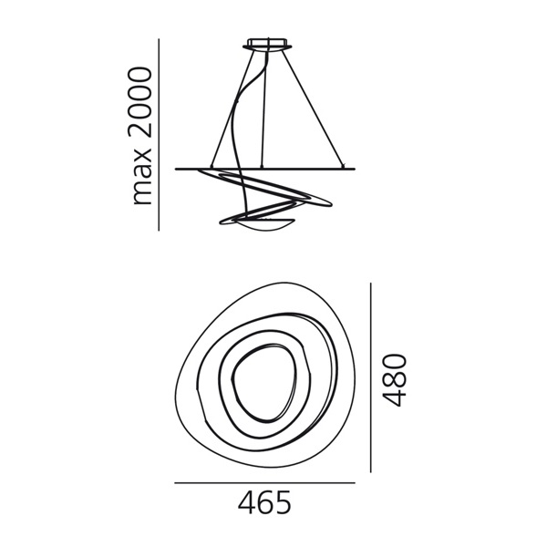 9108818 ARTEMIDE PIRCE MICRO PENDEL 2