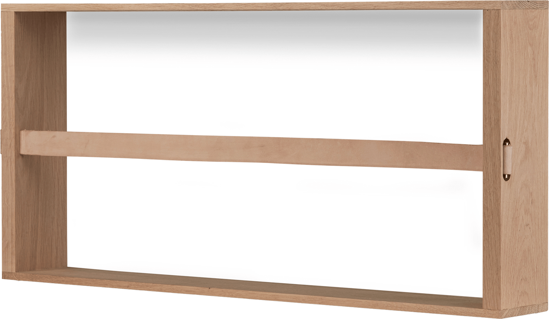 Skagerak Norr Magasinholder Til Væg Eg/læder 77x12x37cm