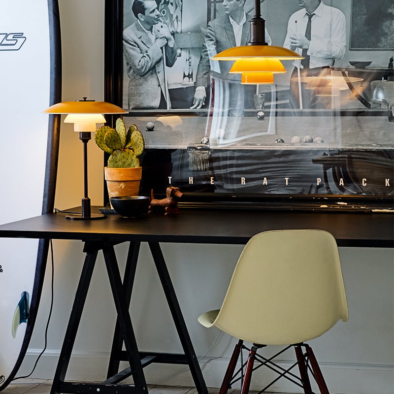 9116372 LP PH 3½ 2½ BORDLAMPE GUL 2