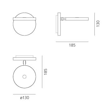 9118098 ARTEMIDE DEMETRA VÆGLAMPE 2